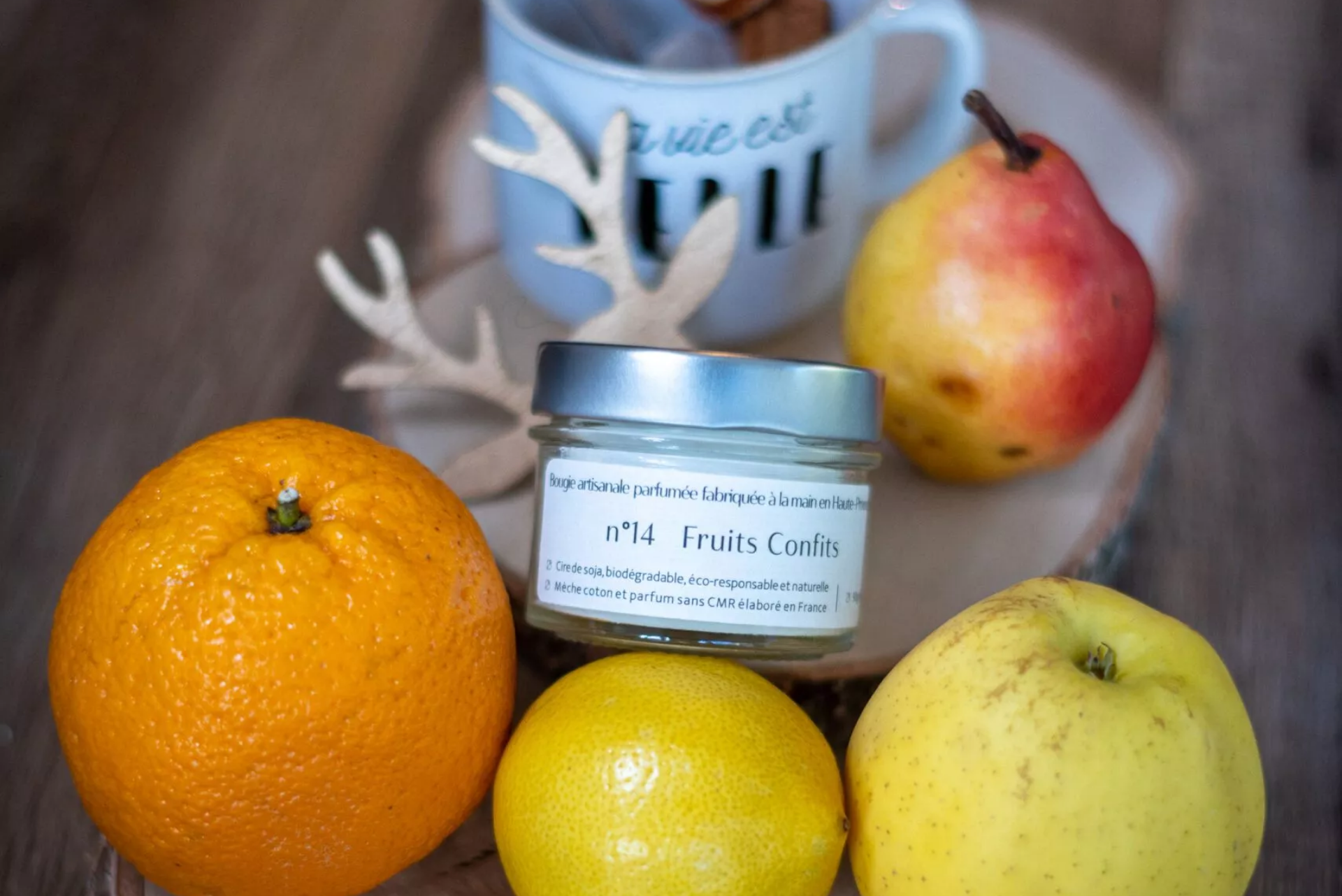 Senteur de Noël : la bougie fruitée parfumée fruits confits