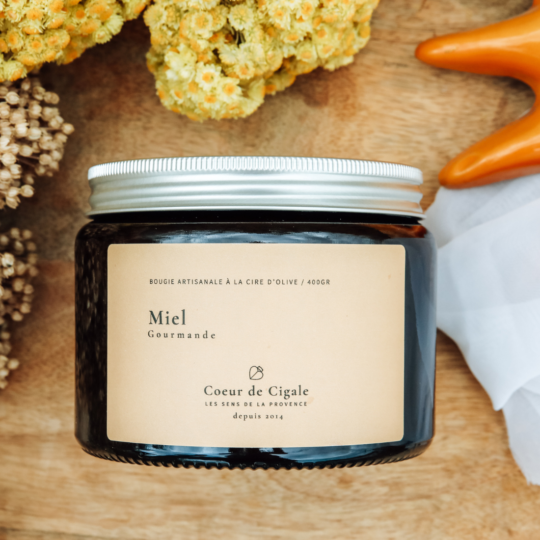 Cœur de Cigale, les sens de la Provence. Bougies artisanales fabriquées en Provence.