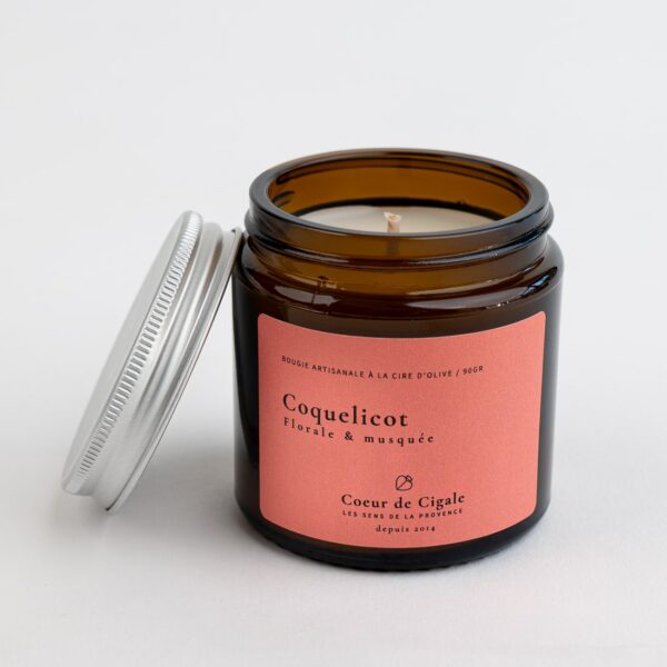 Bougie parfumée Coquelicot - cire d'olive