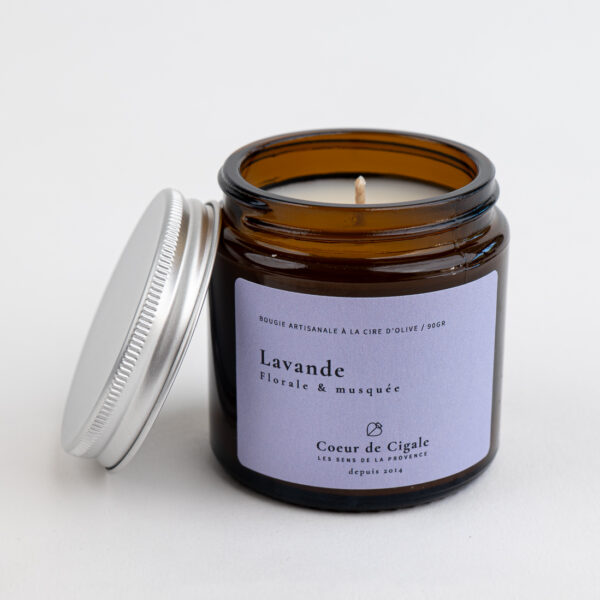 Bougie parfumée Lavande - cire d'olive