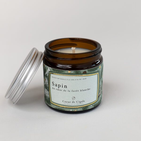 Bougie parfumée Sapin - cire d'olive