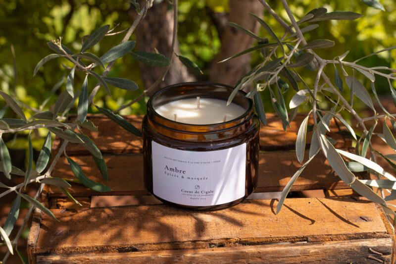 Bougie végétale Ambre, senteur épicée et musquée