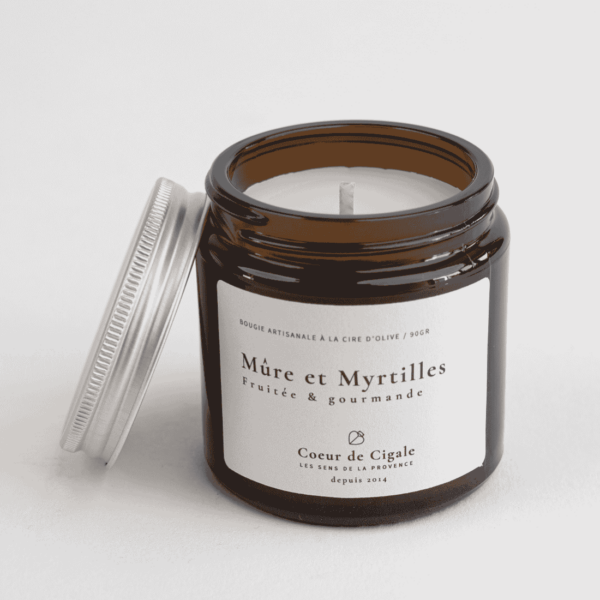 Bougie parfumée Mûre et Myrtilles - cire d'olive