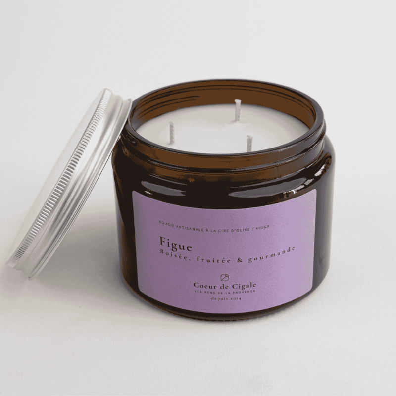 Bougie figue, fragrance fruitée et gourmande