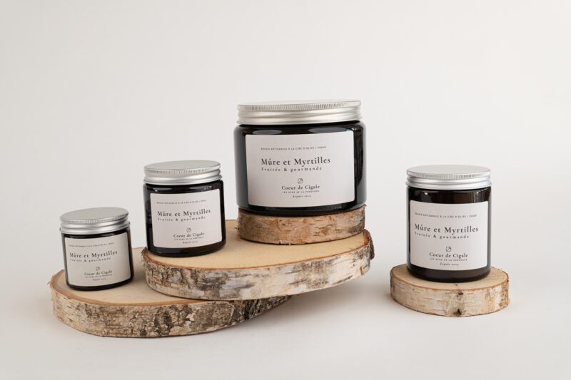Bougies parfumées mûre et myrtilles