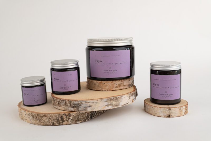 Bougies figue, bougies artisanales parfumées