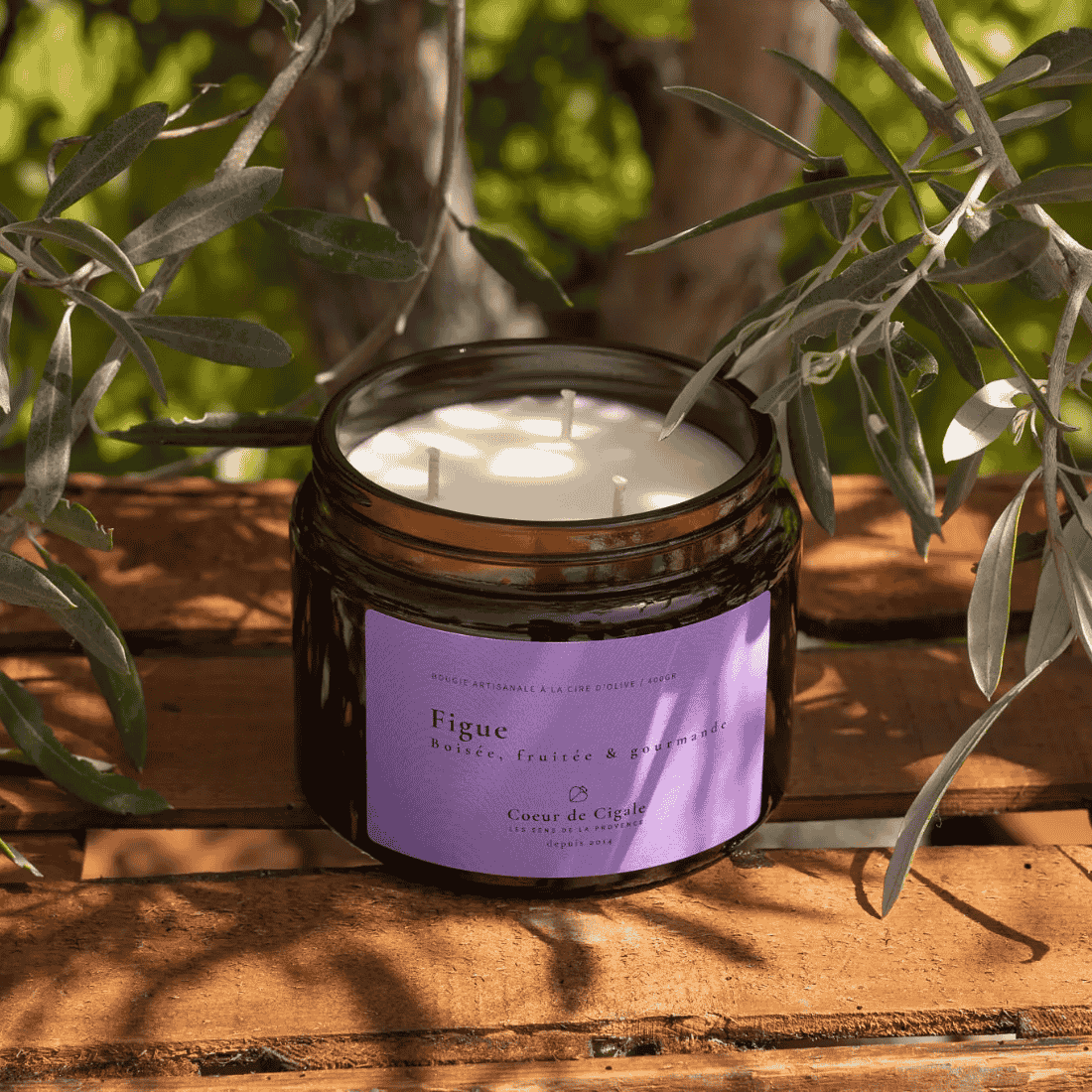Bougie parfumée Figue, senteur fruitée pour la maison