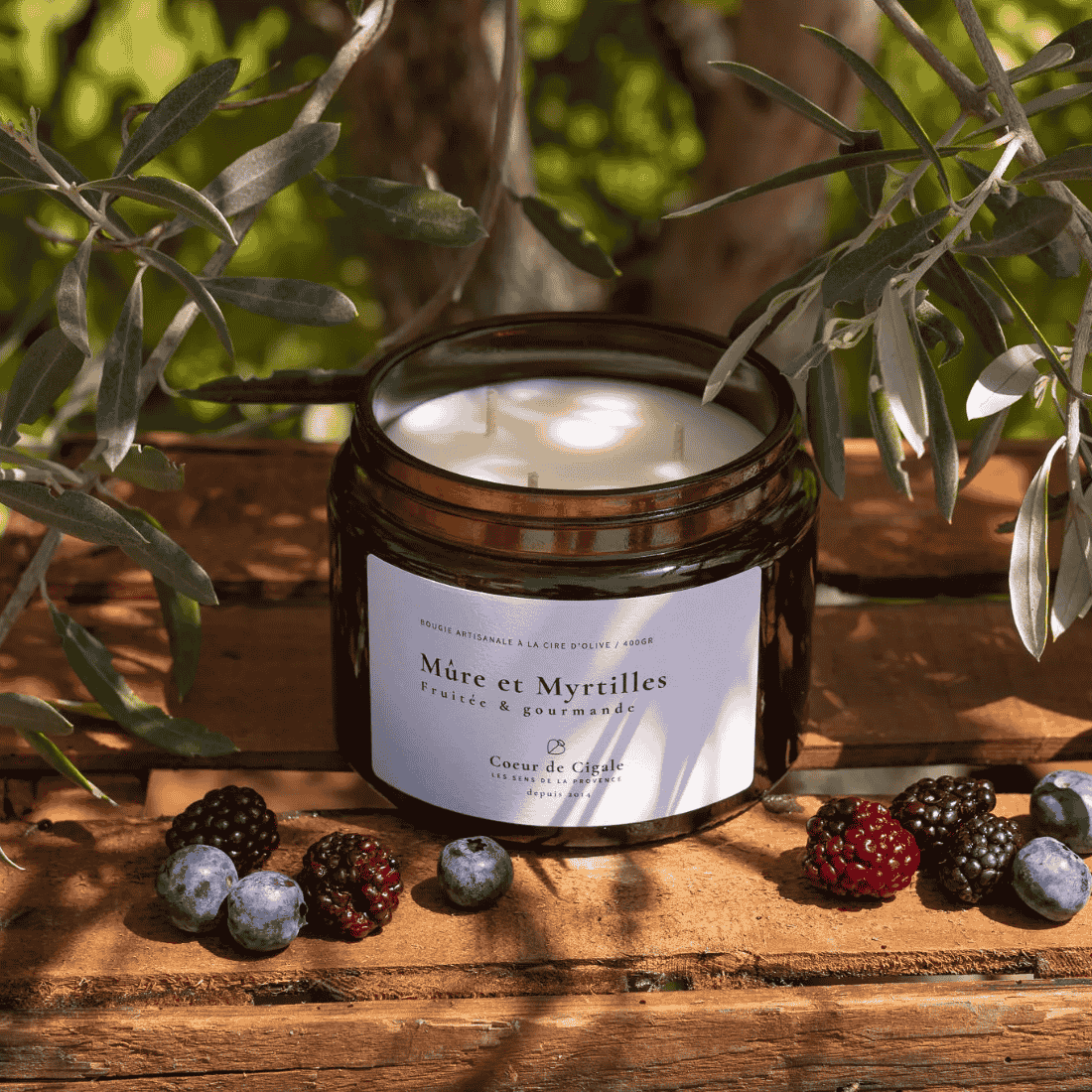 Bougie parfumée Mûre et Myrtille, parfaite pour l'été ! 