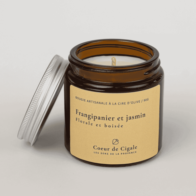 Bougie parfumée frangipanier et jasmin